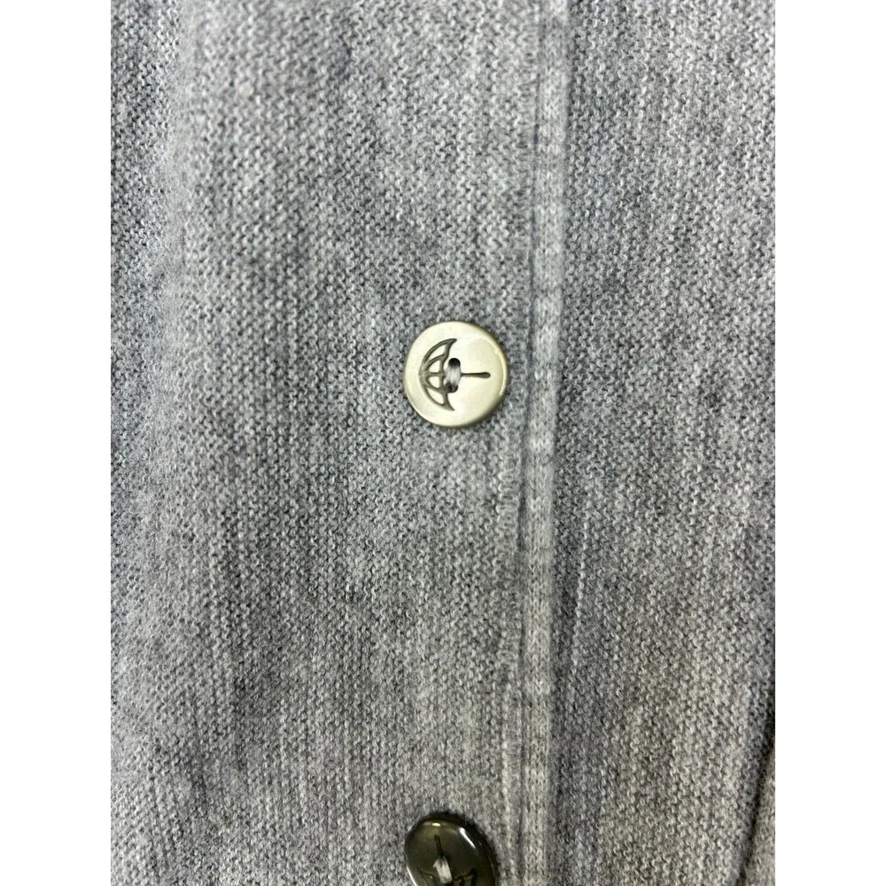 Vtg Arnold Palmer Gray Acrylic Union Made Cardigan Sweater Grandpa Large